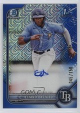 2022 Bowman Chrome Prospect HTA Choice Refractor /150 Estanli Castillo Auto 3hd