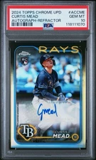2024 Topps Chrome Upd Curtis Mead Refractor Rookie Autograph Auto /499 PSA 10