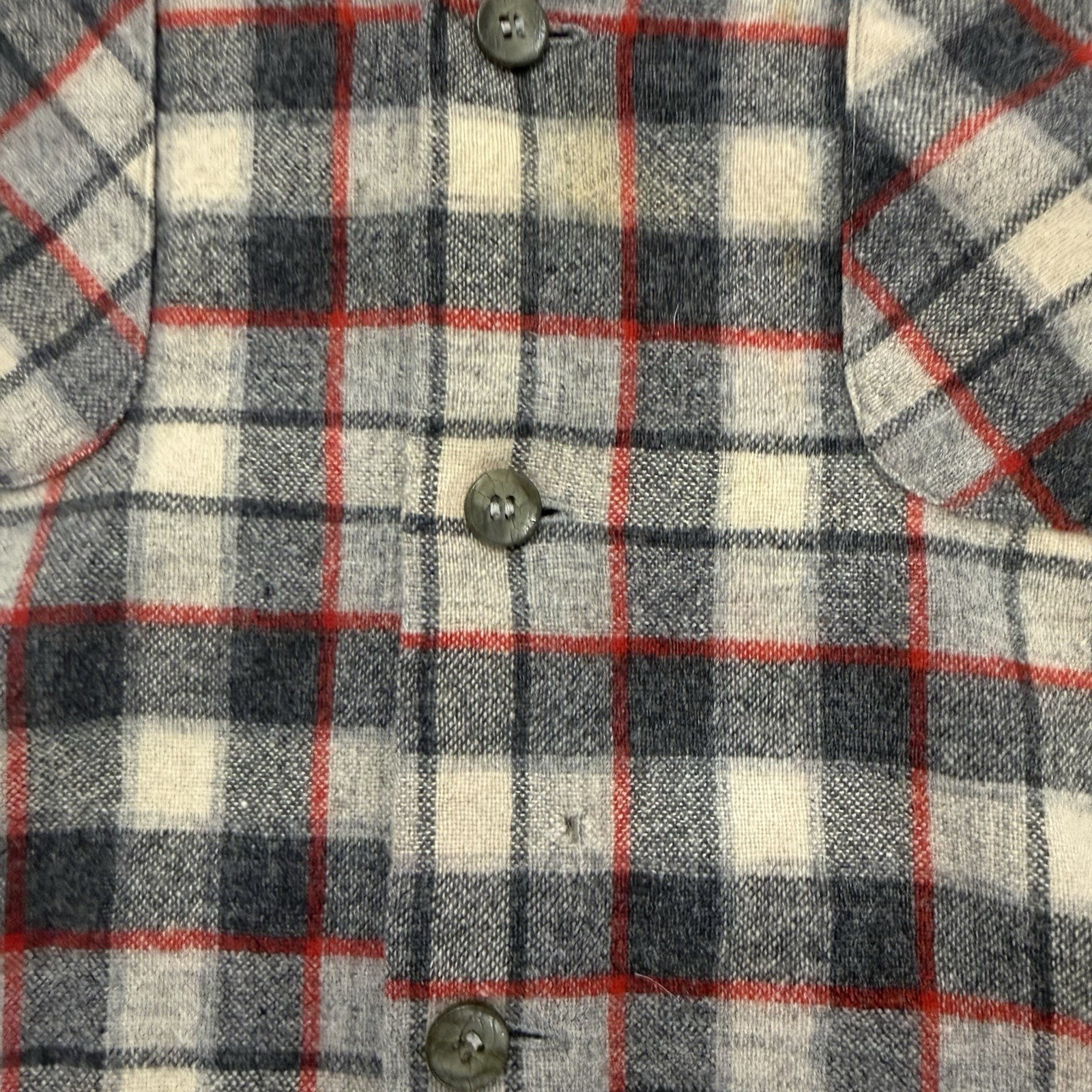 Vintage Pendleton loop collar flannel 100% wool s… - image 5