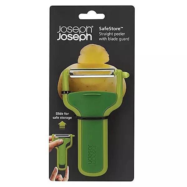 Joseph Joseph Safestore Green Straight Peeler With Blade Guard
