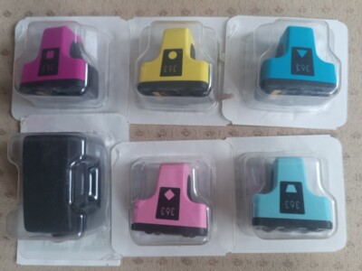 6x Original HP 363  Tintenpatronen C8719E C8771E C8772E C8773E C8774E C8775E