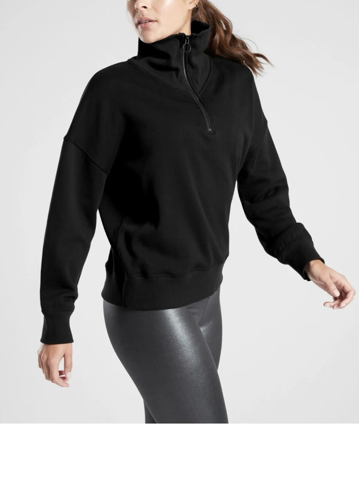Pull Enveloppant Athleta Cozy Karma Pour Femme - Noir - Taille XXS - Toison Douce