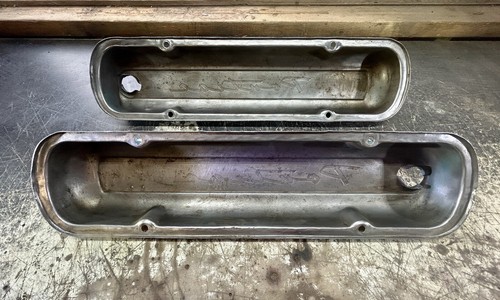 1957 PONTIAC / GMC “PONTIAC” SCRIPT VALVE COVERS ( OEM USED PAIR ) A+ A+ A+ - Picture 5 of 6