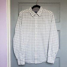 George Classic Fit Men's Size M 38-40 Long Sleeve Plaid Button-Down Shirt