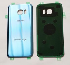 Back cover Glass For Samsung Galaxy S7 Edge Verizon G935V "BLUE" US
