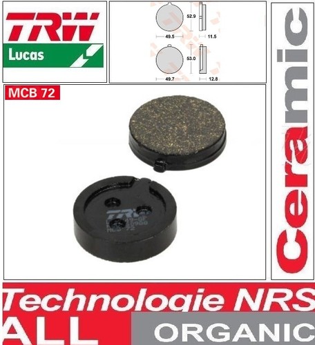 Plaquettes De Frein Avant TRW Lucas Organic MCB32 Pour Honda CB750 K1-K6 (1971-1977) - Neuf, Paire De 2