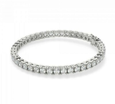 Bracciale Tennis Con Diamanti, Oro Bianco 14K/18K, Bracciale Tennis Da 3,5 Carati, Bracciale Con Diamanti, Bracciale Tennis Classico, Diamanti Naturali - Italia - Foto 7
