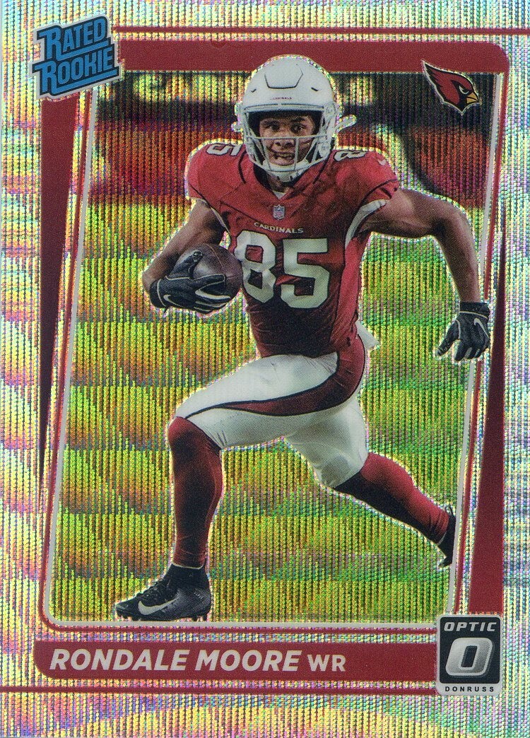 2021 Panini Donruss Optic RONDALE MOORE RC RATED ROOKIE #217 Wave Prizm /299