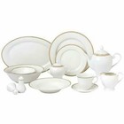 Lorren Home Trends Georgette 57-Pc. Dinnerware Set, Service for 8, Porcelain