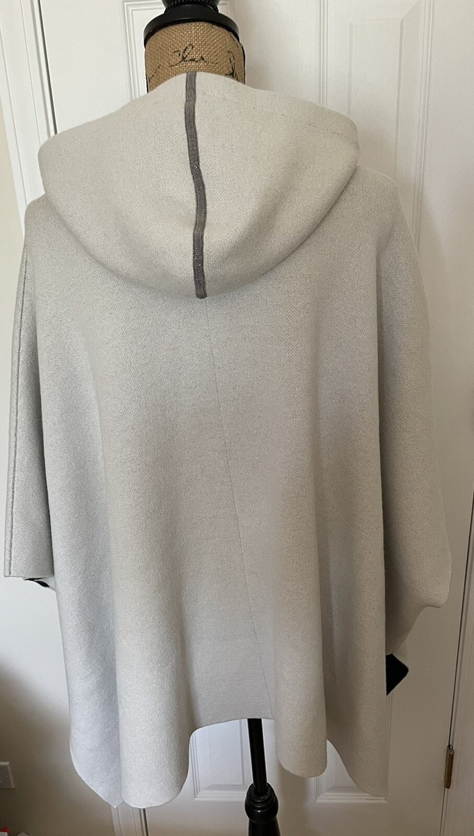 ポンチョ・ケープ Brunello Cucinelli Poncho Sparkling In Lino Linen-blend poncho in multicoloured - Brunello Cucinelli