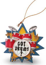 Got Drums- Drummer, Music - Instrument Christmas Tree Ornament, Hard Resin 3 in