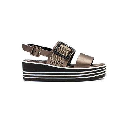 Ladies Black Wedge Platform Mules Sandals with Oversized Bow Betsy 997079//09
