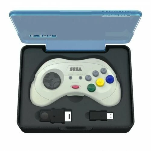 Retro-Bit 2.4 GHz Wireless Controller 8-Button Sega Saturn Genesis Mini White - Image 3 of 4