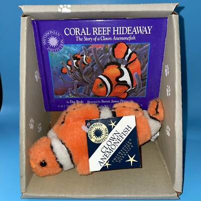 Smithsonian  Institution Wildlife Story Book & Clown AnemoneFish Plush