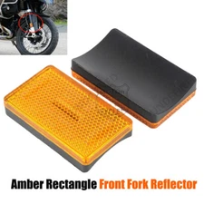 Amber Rectangle Front Fork Reflector For BMW R1200GS F650CS F700 F800 S1000XR