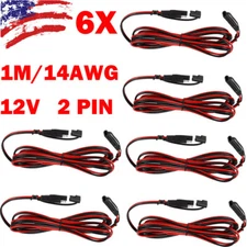 6x 14AWG SAE To SAE Battery Cable Terminal Connector Harness Extension Cord US