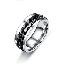 Spinner Chain Rings - Black