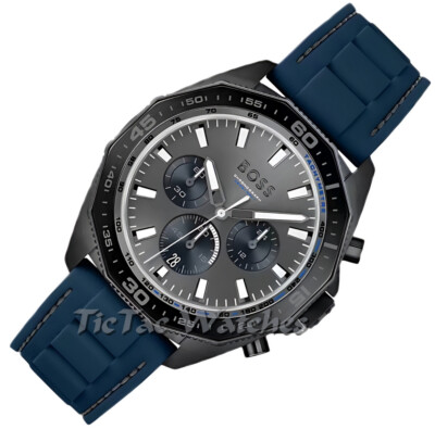 BOSS HB 1513972 CHRONOGRAPH ENERGY BLAUES ARMBAND ORIGINAL UHR BRANDNEU IN BOX