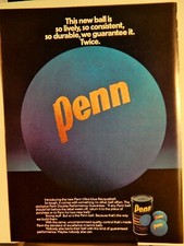 PENN ULTRA-BLUE RACQUETBALL VTG 1979 AD,