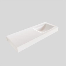 corian waschtisch solid surface freihängend cloud 100 x 46 cm weiß becken rechts