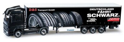 MB Actros LH 08 + Tautliner Semi-Trailer ''Fulda'' - Herpa - 1/87Ho Scale