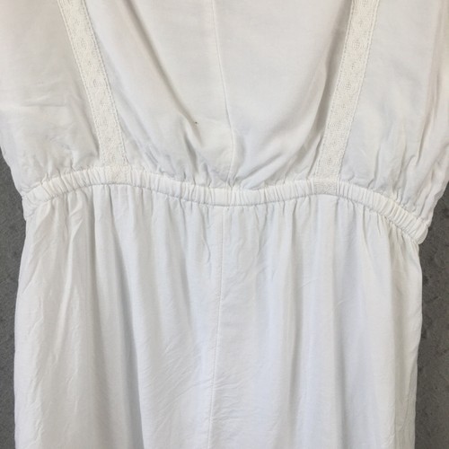 Anthropologie Kenji Dress Womens 6 White Beaded Aztec Boho Vacay Resort Cruise - Picture 12 of 23