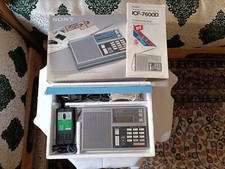 Radio SONY ICF 7600D Silver FM/LW/MW/SW PLL SYNTHESIZED RECEIVER ON BOX