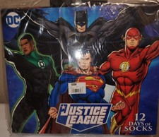 DC Comics Justice League 12 Days of Socks 4 Crew  8 Low Cut Men's Size 6-12 NIB