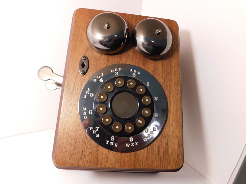 1 - Used Vintage Look Alike Western Electric Woodbox Wall Phone & It WORKS!