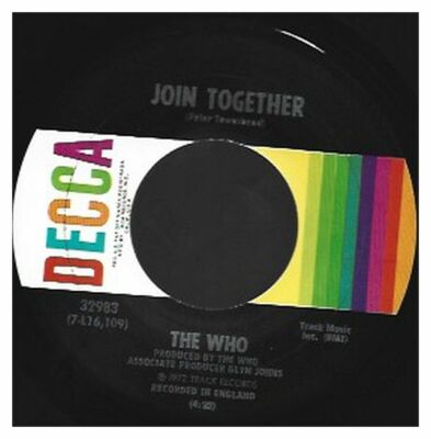 The Who  -  Join Together / Baby Don't You Do It VINYL 45