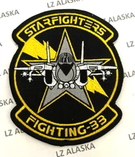 US NAVY VF-33 STRIKE FIGHTER SQUADRON "STARFIGHTERS" TOMCAT F-14 PATCH N4