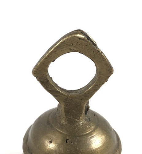 Old Brass Metal Bell Religious Pooja Bell Traditional Temple Decor Bell. G70-316 - Picture 3 of 8