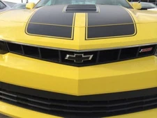 For 2014-2015 Chevy Camaro Front & Rear Emblem Insert Decal Gloss Black
