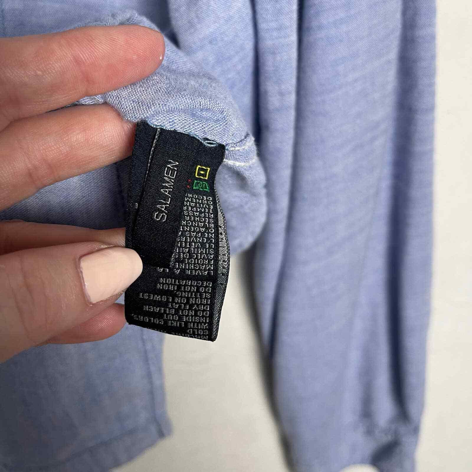 Buffalo David Bitton Patchwork Logo Soft Blue Den… - image 10