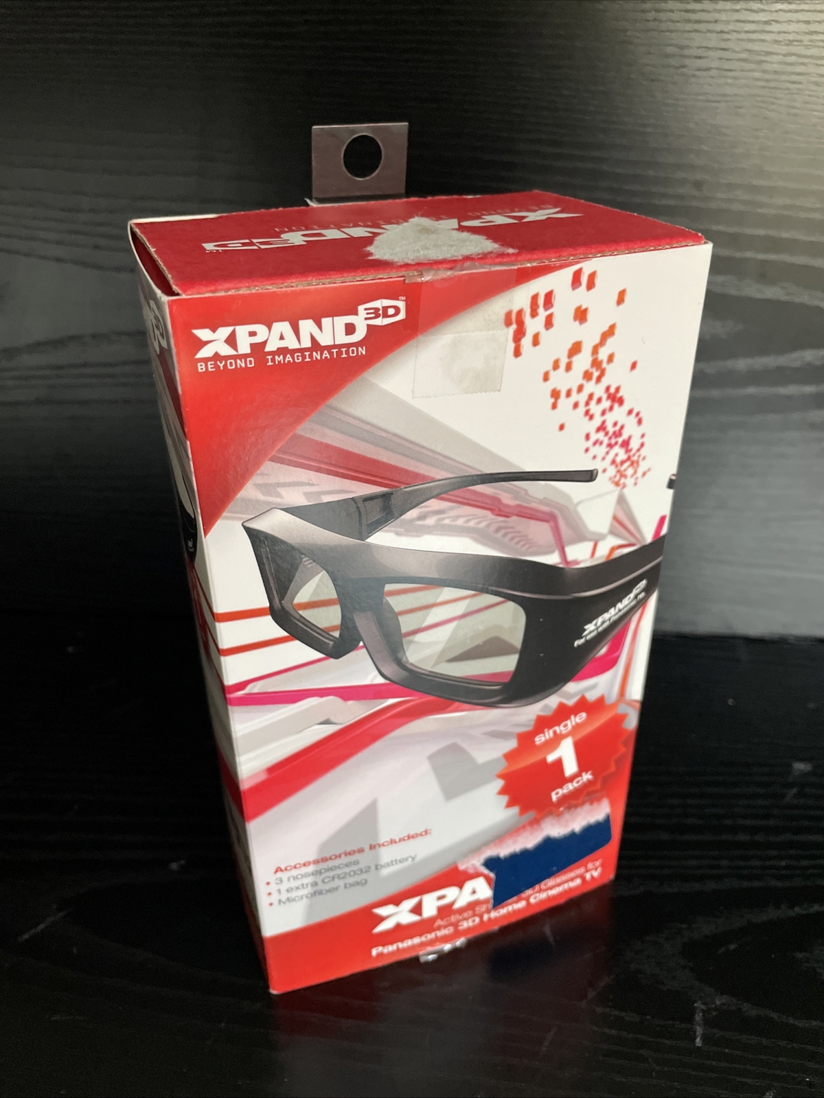 XPAND Panasonic TV Active Shutter Home Theater 3D Glasses Black