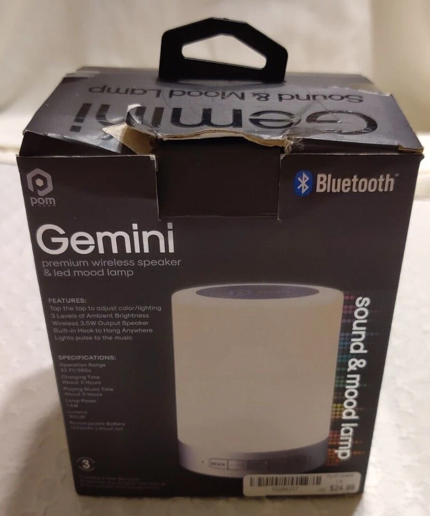 Pomgear Gemini Premium Wireless Speaker LED Mood Lamp