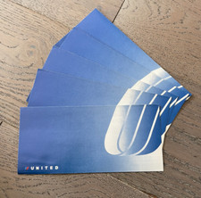 Lot 5 vintage United Airlines ticket envelopes Passes Commercial aviation