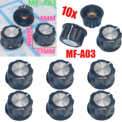 10PCS MF-A03 Boss Style Knob For Guitars, Ham Radios & FX Pedals New