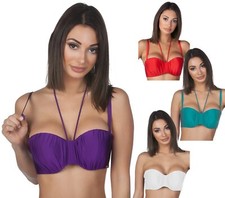 Panache Women's Marina Underwire Bandeau Molded Ruched Swim Bikini Top