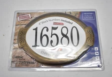 Pro-DF Classic Antique Bronze Cast Aluminum Oval Address Plaque 4" Numbers Inc