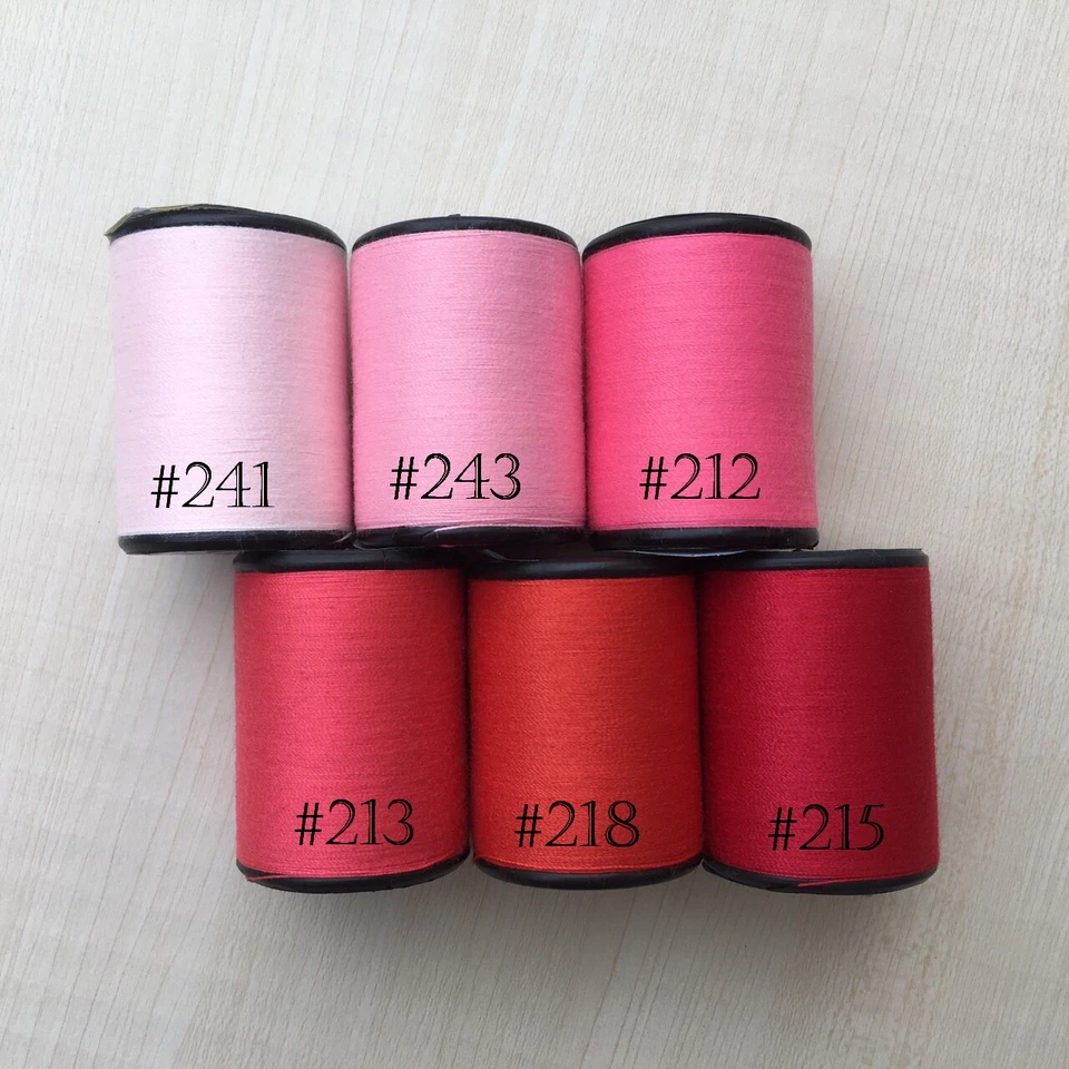 Pink Red Color shade 6 Spools Sewing Thread All Purpose Spun Polyester 600 Yards - Image 2 of 4