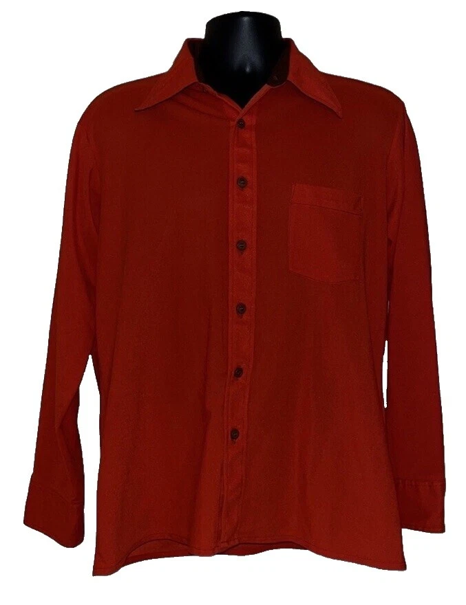 Botón de poliéster-Front Vintage Casual Shirts for Men