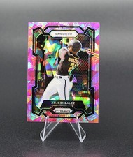 2024 Panini Prizm #111 J.D. Gonzalez - Pink Cracked Ice Prizm Baseball Padres