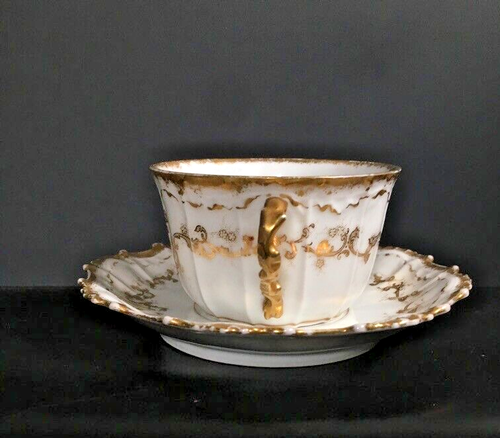 Elite Limoges France Tea / Coffee Cup & Saucer madefor HIGGINS & SEITER New York - Picture 4 of 13
