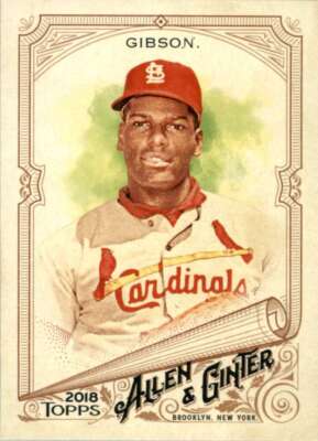2018 Allen and Ginter #159 Bob Gibson St. Louis Cardinals Baseball Card ID:33291