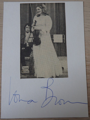 Handschriftliches Autogramm britische Violinistin Dirigentin Iona Brown(123401)