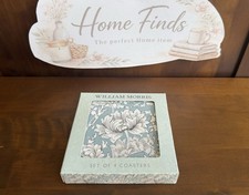 Image of William Morris Chrysanthemum 2026 Collection Set Of 4 Coasters