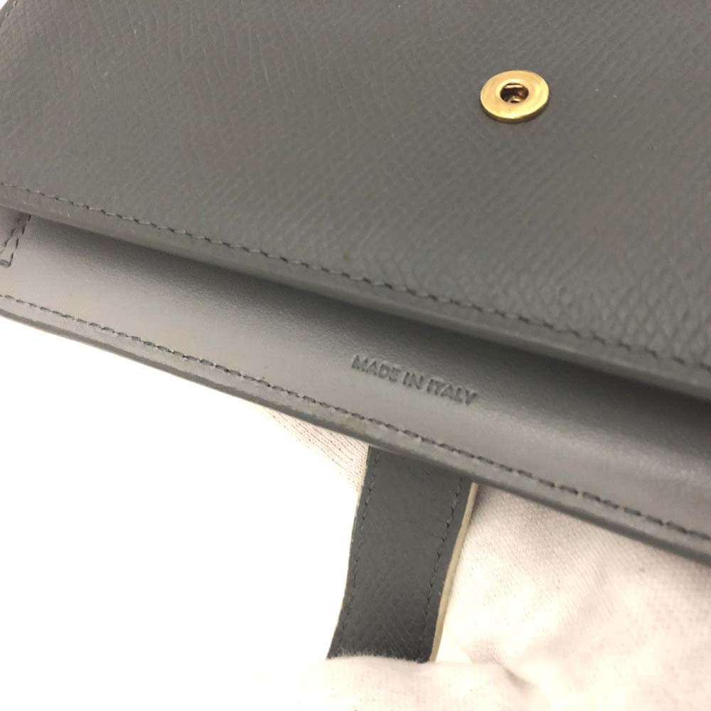 Celine Medium Strap Leather Bifold Wallet Gray — image 8