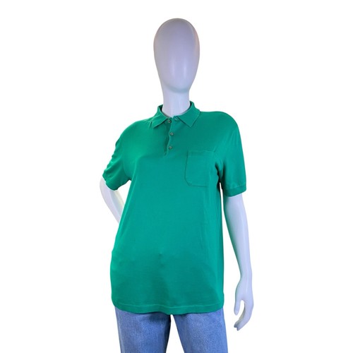 John Smedley, Polo vintage anni 70 John Smedley Kelly verde isola di mare