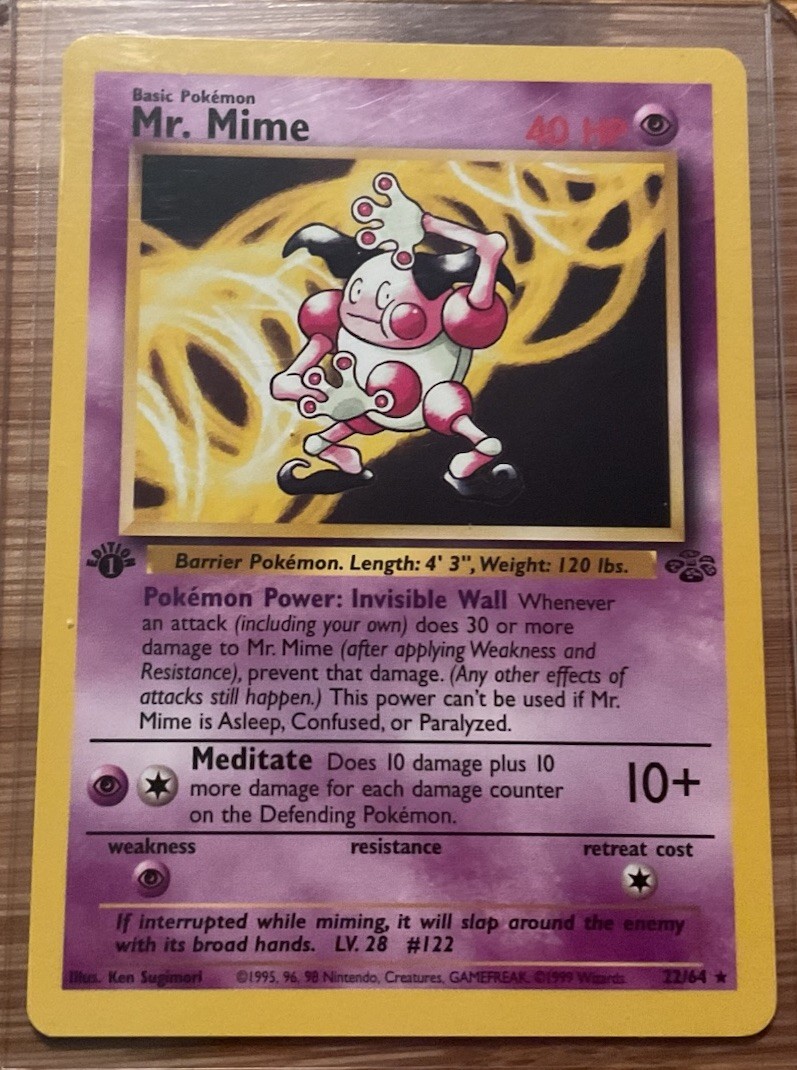 Mr. Mime 22/64 Jungle 1st Edition Non Holo Ungraded Near Mint Pokémon